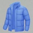 thumbnail image 2 of Men's Down Jacket Zip Up Winter Warm Thicken Puffer Coats Casual Long Sleeve Water Resistant Windproof Insulated Tops (2XL, Light Blue), 2 of 5