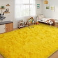 thumbnail image 4 of Janvonne Area Rugs for Living Room,8x10ft Soft Fluffy Shaggy Indoor Floor Carpet for Bedroom,Dorms, Nursery Rooms, Home Decor Aesthetic,Bright Yellow, 4 of 8