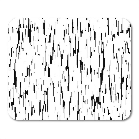 POGLIP Digital Abstract with Glitch Effect Distortion Random Vertical Black and White Lines Presentations Noise Mousepad Mouse Pad Mouse Mat 9x10 inch
