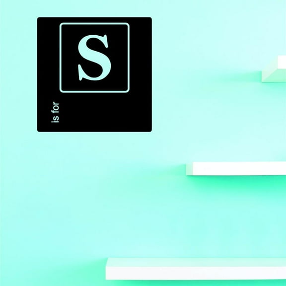 Custom Decals S Is For Alphabet Letter Wall Art Size: 16 X 16 Inches Color: Multi