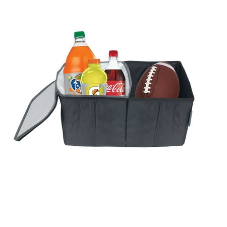 FH Group E-Zroof Insulated Mater Travel Collapsible Dual Purpose Car SUV Truck, Trunk Organizer with Cooler, Large Capacity Storage Box, Storage Organizer with Built in Handles for Easy Grip
