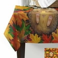 thumbnail image 2 of Hello Fall Rectangle Tablecloths 60x90,Red Orange Thanksgiving Maple Leaf Animal Table Cloth Table Cover Indoor/Outdoor Tabletop Decor for Wedding Holiday Party Dinner Baby Shower, 2 of 7