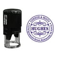 thumbnail image 1 of Printtoo Custom Address Return Self Inking Round Rubber Stamp Personalized Stamper Gift Idea-Violet, 1 of 4