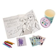 The Disney Frozen Cup of Doodles has Crayons, Activity Book, Color In Poster, Sticker Sheets