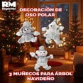 thumbnail image 2 of 3 Muñecos Para Árbol Navideño Decoración De Oso Polar 27 cm, 2 of 6