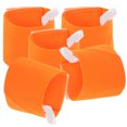 thumbnail image 1 of OULII 5Pcs Nylon Soccer Captain Armbands Orange Elastic Adjustable Bands for Team Sports, 1 of 4