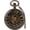 bronze, variant on Men's Mechanical Holoow Design Hand Wind Pocket Watch Roman Numerals Steampunk with Chain Box