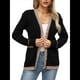 thumbnail image 1 of Suéteres Tipo Cárdigan para Mujer, de Larga, Abiertos, con Botones y Bolsillos, para Otoño e Invierno Negro L, 1 of 10