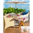 thumbnail image 5 of Fsddascl Grey Plaid Bunny Easter Outdoor Tablecloth - 60x84 Inch Rectangle Dining Table Cover, Spring Floral Watercolor Botanical Waterproof Outdoor Table Cloth with Umbrella Hole & Zipper for Patio, 5 of 7