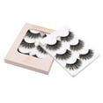 thumbnail image 5 of Mink Eyelashes - False Eyelashes 3 Pairs 6D Mink Lashes - Wispy Lashes Natural Look Faux Mink Eyelashes Dramatic Lashes Fluffy Cat Eye Reusable Lashes Pack Extension |002-0.6 inch, 5 of 7