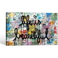 thumbnail image 1 of Graffiti Canvas Wall Art,Banksy Canvas Wall Art,Modern Banksy Street Graffiti Wall Art,Colorful Graffiti Street Wall Art,Graffiti Pop Art Painting Poster for Home Bedroom Decor 12x18 Inches, 1 of 6