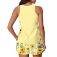 thumbnail image 6 of JULMCOMO Tankini Swimsuits for Women Sunflower Print Crew Neck Drawstring Sporty Bathing Suits Summer Vacation Two Piece Swimsuit Gold 2XL, 6 of 6