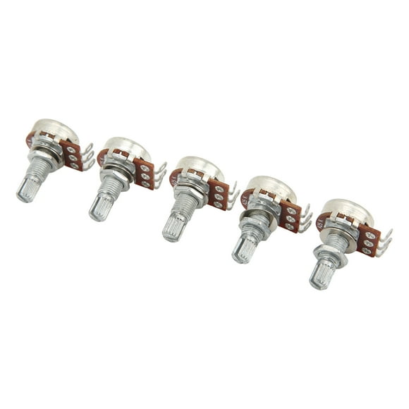 Split Shaft Audio Potentiometers,5Pcs Guitar Potentiometer Metal Long Knurled Potentiometer Potentiometer Advanced Technology