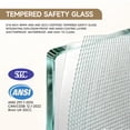 thumbnail image 2 of 56–60" x 60" Fully Frameless Double Sliding Bathtub Door, 5/16" (8mm) Clear Tempered Glass with Stainless Steel Hardware, Matte Black, 2 of 9