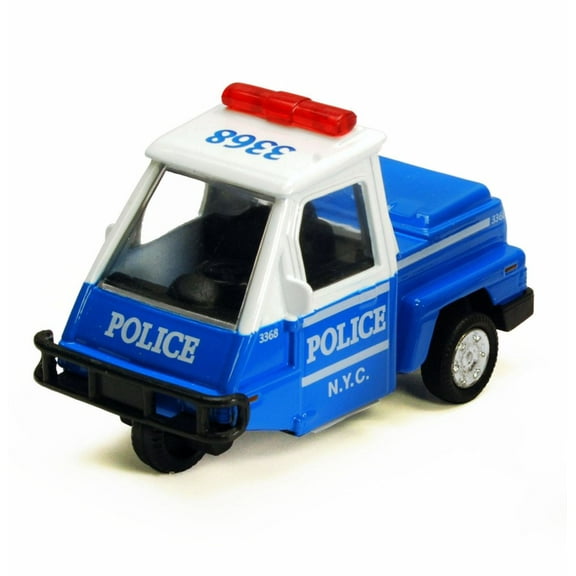 NYC Metro Police Mini Car, Blue & White - Showcasts 2180DNY - 4 Inch Scale Diecast Model Replica