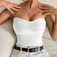 thumbnail image 4 of Yuyuzo Women Summer Tube Top Strapless Crop Tops Sleeveless Ribbed Knit Tank Tops, 4 of 7