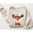 thumbnail image 5 of Santa Cocktail Sweater Shirt | Funny Holiday Santa Relaxing in Glass Graphic Sweatshirt, 5 of 7