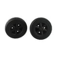 thumbnail image 4 of Lierteer 2Pcs/Set Grill Wheels Replacement Parts 170/177mm 7 Inch BBQ Grill Wheel Barbecue Grills Kitchen Garden Plastic black+white wheel cover, 4 of 8