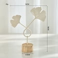 thumbnail image 6 of Sinkoo 6Pcs Metal Leaf Iron Ornament Creative Modern Desktop Decor, Ginkgo Olive leaf, for Living Room, Hotel, Office, Bedroom, Bookshelf, Unique Household Ironwork Craft (White), 6 of 7