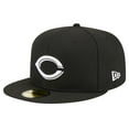 thumbnail image 3 of Men's New Era Black Cincinnati Reds Logo 59FIFTY Fitted Hat, 3 of 6