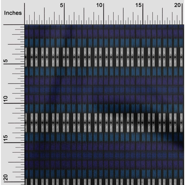 oneOone Cotton Poplin Fabric Geometric Line Ikat Printed Fabric 1 Yard 42 Inch Wide