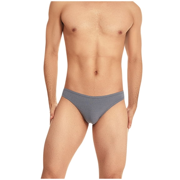 StSilkitty Men's Bikini Underwear Solid Color Low Rise Stretch Briefs Underpants Lightweight Breathable Underwear
