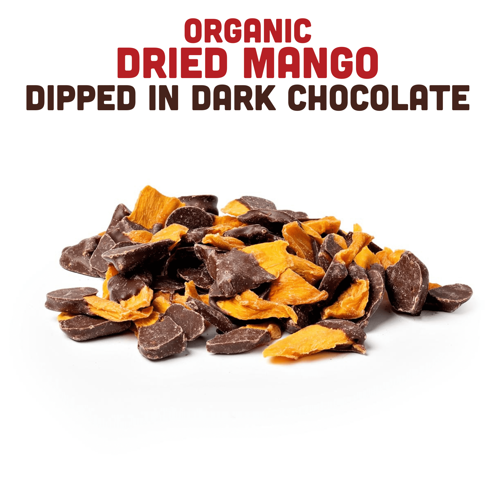 (Pack of 6), Mavuno Harvest Organic Dried Mango Dipped in Dark Chocolate, 3 oz