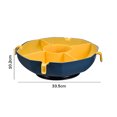 thumbnail image 4 of Plato De Olla Caliente Giratorio Cesta de frutas de doble capa para el hogar, plato giratorio para olla caliente, rejilla múltiple (azul oscuro S) Ndcxsfigh Libre de BPA, 4 of 7