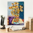 thumbnail image 5 of Epic Graffiti 'Yellow Poppies And Gold Fish'  by St Hilaire Elizabeth Canvas Wall Art, 18" x 26", 5 of 8