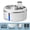 White + 2 replaceable filter cartridges, variant on Sensor-activated pet water fountain. 2.5L large capacity, 4000mAh battery, ultra-quiet pump, comes with 2 carbon filters for cats.