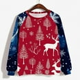 thumbnail image 4 of Lopecy-Sta Women's Christmas Snowflake Print Long Sleeve T-Shirt, Loose Crew Neck Casual Holiday Top Multicolor 2XL, 4 of 4