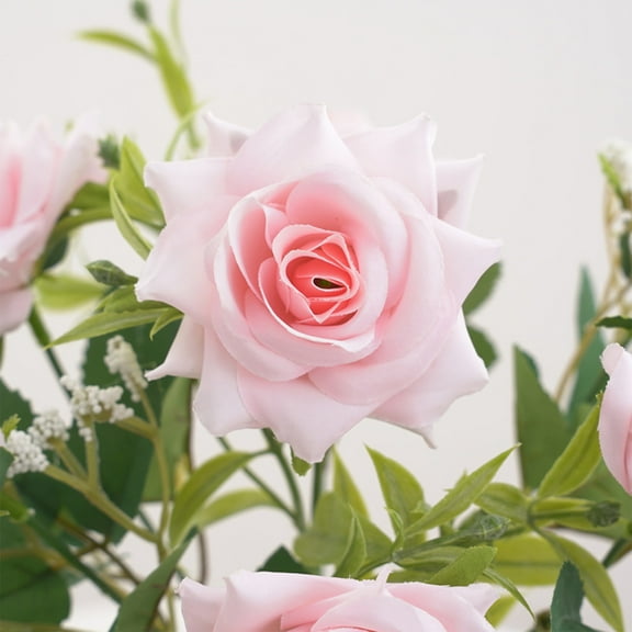 LanSuare Artificial Roses Flowers Silk Bouquet for Home Office Parties Table Centerpieces Bridal Wedding Decoration