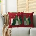 thumbnail image 2 of Christmas Pillow Covers 18X18 Set of 2, Red Xmas Tree Winter Decorative Throw Pillowcases Holiday Outdoor Farmhouse Seasonal Cushion Cases Couch Sofa Bed Decor, 2 of 6