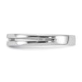 thumbnail image 3 of SS White Ice .01ct. Grooved Diamond Ring Size 6, 3 of 3