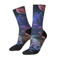 thumbnail image 1 of Fotbe Jungle Path Glowing Mushrooms Calcetas Largas con Estampado para Hombre y Mujer – Calcetas de Compresión Transpirables y Elásticas, Viajar y Uso Diario Talla 5-11, 1 of 6