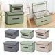 thumbnail image 5 of Cubo de almacenamiento Macarena caja de almacenamiento plegable con tapa cesta de almacenamiento organizador contenedor de cajones plegable L gris contenedor de almacenamiento con tapa, 5 of 8