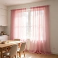 thumbnail image 6 of Sheer Window Curtains Light Filtering Voile Drapes Soft Airy Rod Pocket Panels for Bedroom Living Room Apartment Home Decor 55 x 91 Inch Semi Transparent Privacy Curtain, 6 of 6