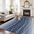 thumbnail image 2 of Navy Blue Ombre Area Rugs 6'x9', Washable Small Throw Rugs for Kitchen Dining room, Modern Abstract Striped Polka Dots Indoor Outdoor Rug Non-Slip Low Pile Carpet Runner Reversible Floor Mats, 2 of 8