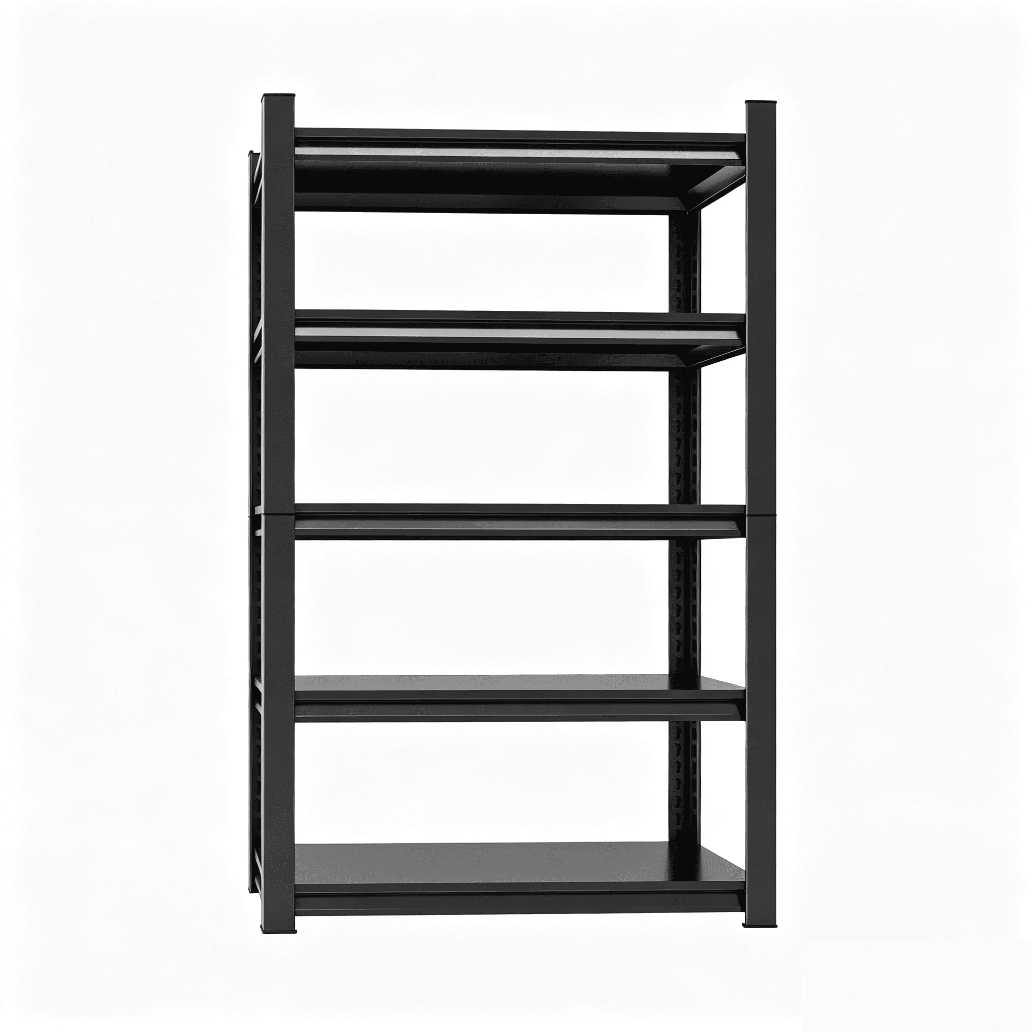 5-Tier Heavy Duty Metal Storage Shelving Unit, 2000 LBS Load Capacity Adjustable Shelves Organizer Rack for Home, Garage & Warehouse, 71.20"H x 35.43"W x 17.72"D, Black