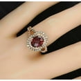 thumbnail image 5 of Red Garnet Women's Engagement Gift Ring 2.50Ct Oval Cut Simulated 14K Rose Gold Plated, 5 of 6