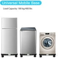 thumbnail image 2 of Mini Fridge Stand Universal Stand Base Adjustable Refrigerator Stand with 4 Strong Feet Washing Machine Pedestal Multi-Functional Base for Dryer (Black), 2 of 6