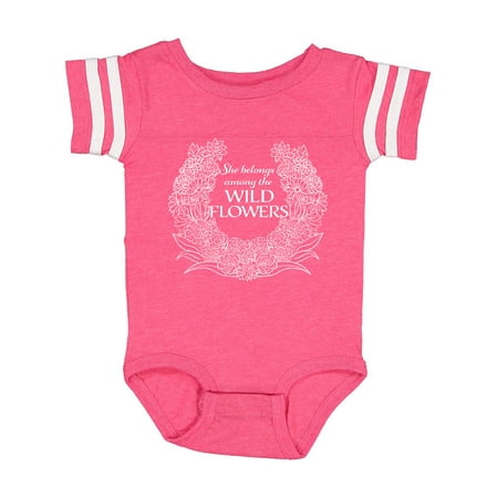 

Inktastic She Belongs Among the Wild Flowers Gift Baby Boy or Baby Girl Bodysuit
