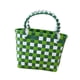 thumbnail image 5 of Bolso de mano tejido, lavable, multiusos, moderno, ideal para compras navideñas y citas. verde, 5 of 9