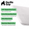 thumbnail image 3 of GORILLA GRIP Memory Foam Bath Rug, Machine Washable, Bath Rugs for Bathroom Floor, 24x17 Mat, Light Gray, 3 of 10