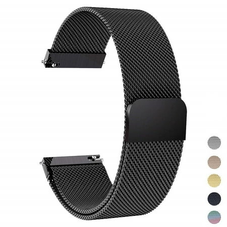 22mm Watch Bands Compatible for Samsung Galaxy Watch 3 45mm Band/Galaxy Watch 46mm/Gear S3 , Stainless Steel Magnetic Mesh Watch Band for Men Women