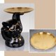 thumbnail image 5 of Estatua de gato de resina con bandeja de almacenamiento. Figura decorativa de animal de estilo nórdico. Negro, 5 of 9