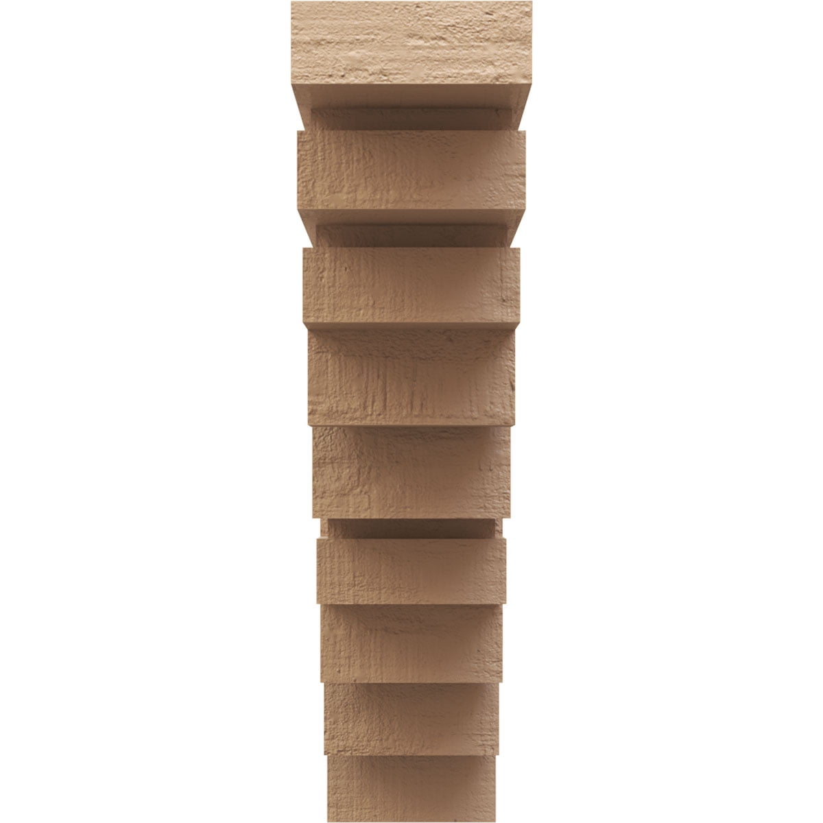 9"W x 36"D x 36"H Thin Landon Rough Cedar Woodgrain TimberThane Corbel, Primed Tan