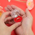 thumbnail image 4 of Uxcell Clear Plastic Ring Boxes 1.5"x1.5" Engagement Ring Holder Box Earrings Jewelry Box with Foam Insert Red 20 Pcs, 4 of 6