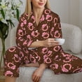 thumbnail image 6 of Lsque Cool Cowgirl Pattern Long Sleeve Pajama Set for Women - Soft 2-Piece Sleepwear and Loungewear Set with Pockets, Comfy Nightwear-Small, 6 of 7
