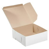 [ 20 Pack ] White Bakery Pastry Boxes - 10 x 10 x 5 In.